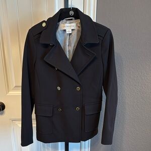 Liz Claiborne Black Coat with Gold Accents